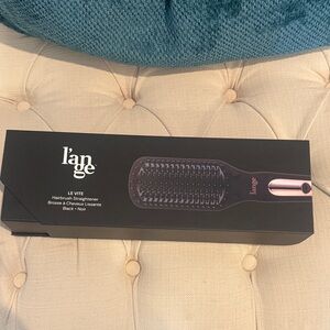 Lange Le Vite Hairbrush Straightener - Black and Pink